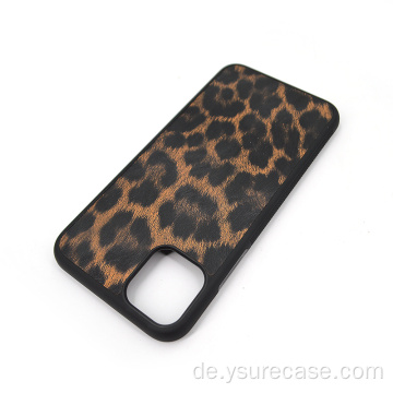 Benutzerdefinierte logo colorblock exotische leopard haut telefon case